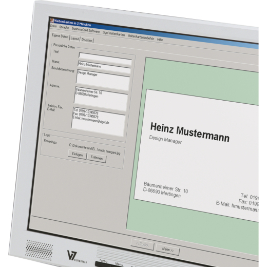 SIGEL Visitenkarte DP839 85x55mm 200g weiß 150 St./Pack.,