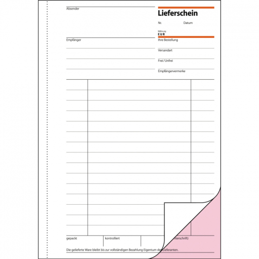 SIGEL Lieferschein LI525 DIN A5 2x50Blatt, - SIGLI525