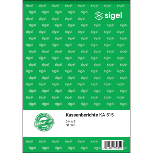 SIGEL Kassenbericht KA515 DIN A5 50Blatt,