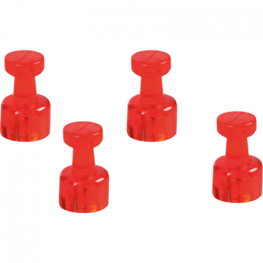 magnetoplan Magnet Memohalter 1666118 rot 4 St./Pack., - 19713218