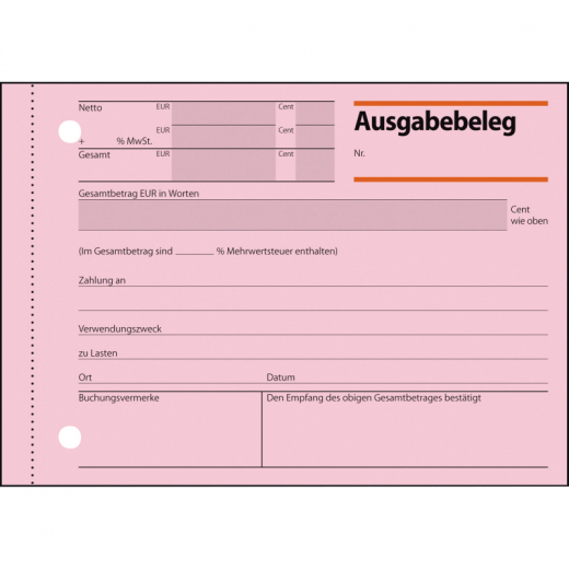 SIGEL Ausgabebeleg AG615 DIN A6 quer 50Blatt,