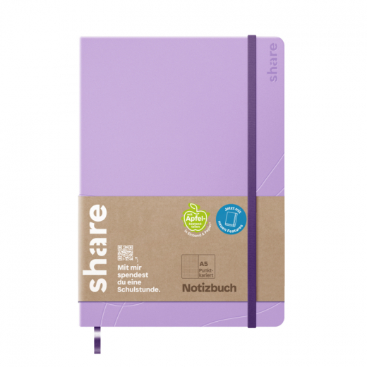 share Journal Y-07-14-02 A5 dotted lavendel,