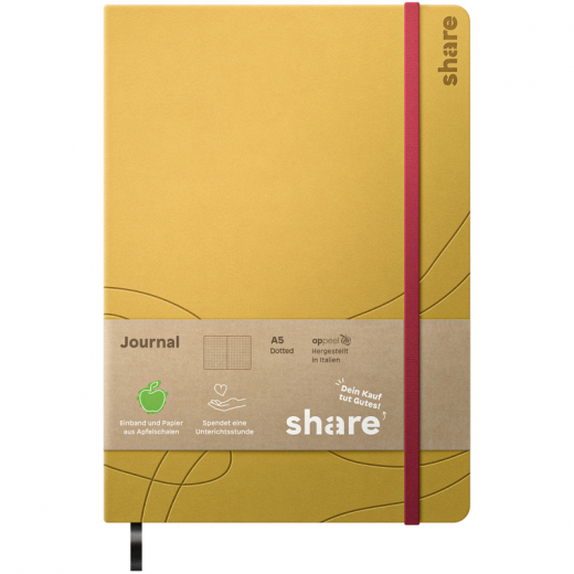 share Journal Y-07-07-05 A5 dotted gelb, - 111125110