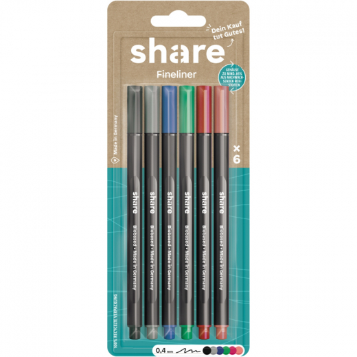 share Fineliner Y-11-11-02 sortiert 6St.,