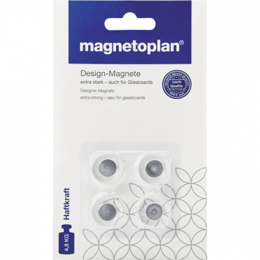 magnetoplan Magnet Design 1681020 Glasboard 20mm Acryl 4 St./Pack,