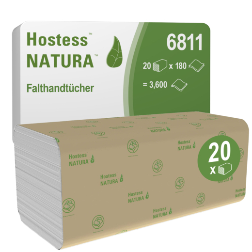 Scott Papierhandtuch Natura 6811 Z/Z 2lg. 25x23cm 20x180 Bl./Pack.,
