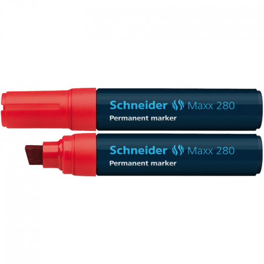 Schneider Permanentmarker Maxx 280 128002 4+12mm rot, - 737247