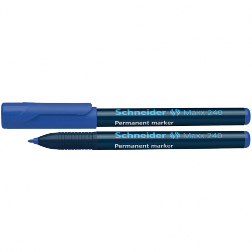 Schneider Permanentmarker Maxx 240 124003 1-2mm Rundspitze blau, - SCT240BL