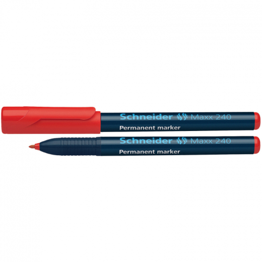 Schneider Permanentmarker Maxx 240 124002 1-2mm Rundspitze rot, - SCT240RT