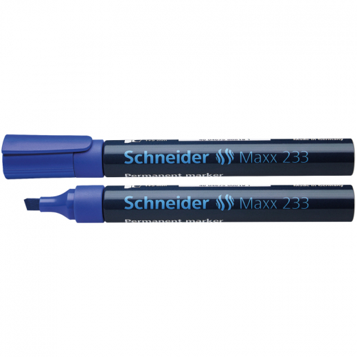 Schneider Permanentmarker 233 123303 1-5mm Keilspitze blau, - SCT233BL