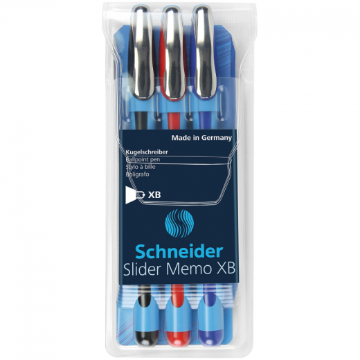 Schneider Kugelschreiber Slider Memo XB 150293 sortiert 3 St./Pack, - 10549962