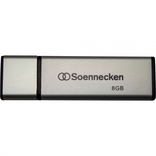 Soennecken USB-Stick 71612 2.0 8GB schwarz/silber, - 183275484