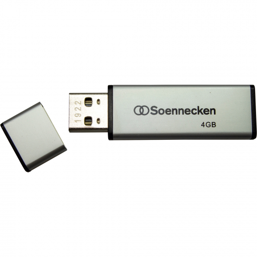 Soennecken USB-Stick 71616 2.0 4GB schwarz/silber, - 183286284