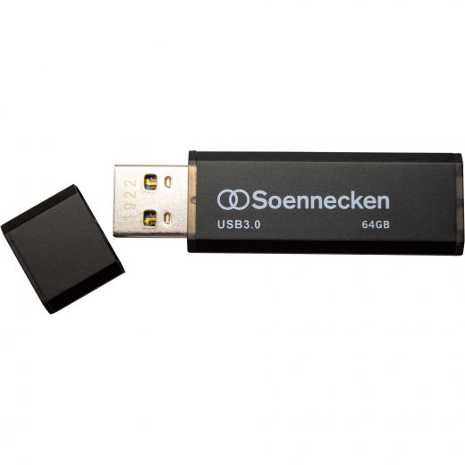 Soennecken USB-Stick 71619 3.0 64GB schwarz/silber, - 183289184