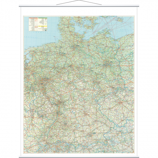 Franken Kartentafel Straßenkarte KAM300 137x97cm (1:750.000), - 18412889