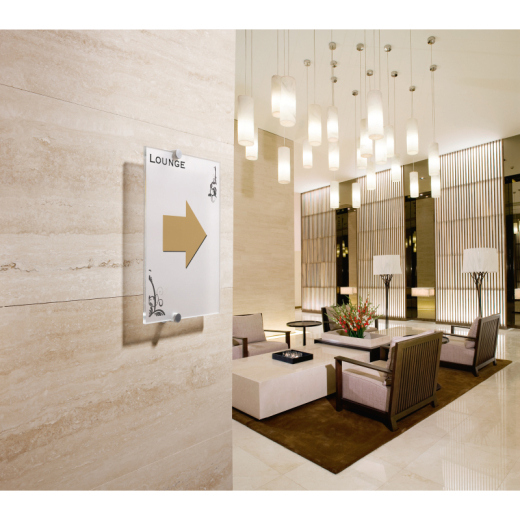 DURABLE Türschild CRYSTAL SIGN 482219 148x148mm transparent, - DUR4822