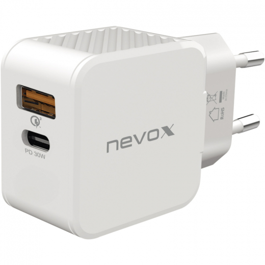 nevox Ladegerät USB-C QC HC-2009 weiß, - 728038900