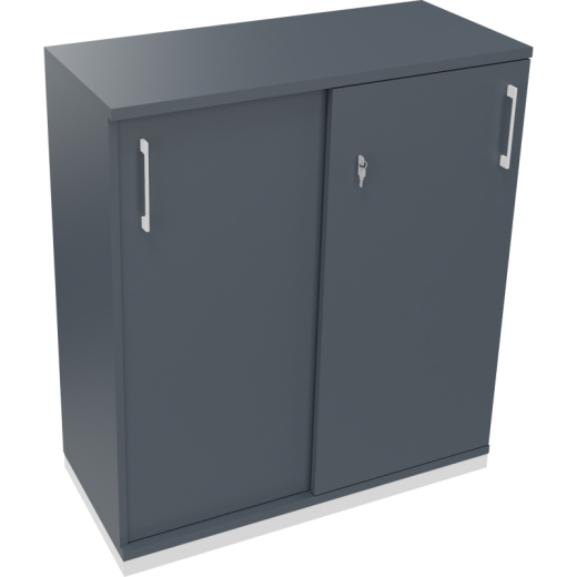 Schiebetürenschrank 3OH B1000xT442xH1133mm ws/Lavagrau,