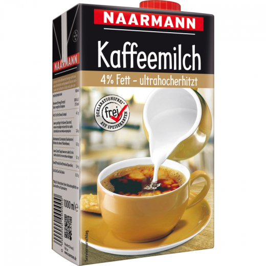 Naarmann Kaffeemilch 680 4Prozent Fett 1Liter, - 492106800