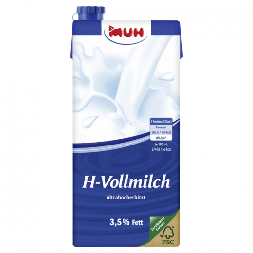 MUH H-Milch 588655 3,5Prozent 1l 12St.,