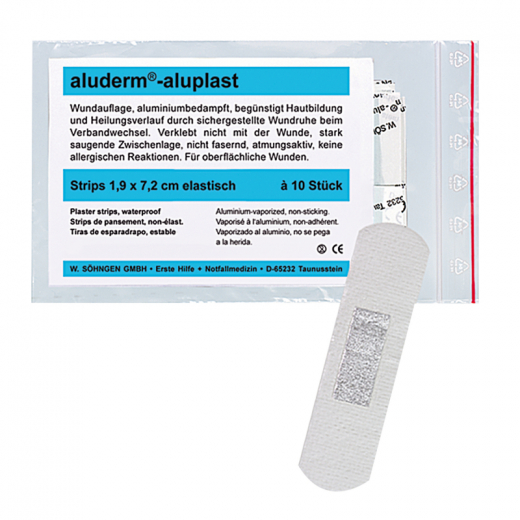 aluderm Pflasterstrip aluplast 1009166 1,9x7,2cm el. 10 St./Pack.,