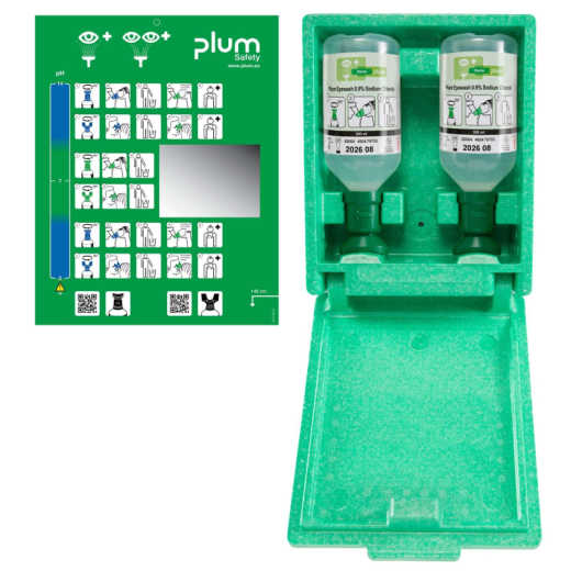 PLUM Augenspülwandbox 4650 mit 2x500 ml Plum Eyewash,
