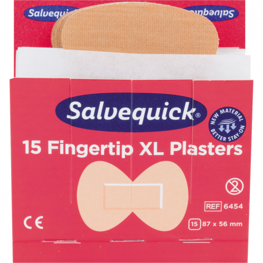 Salvequick Pflaster 6454 Fingerspitzen Textil 15 St./Pack., - 195002600