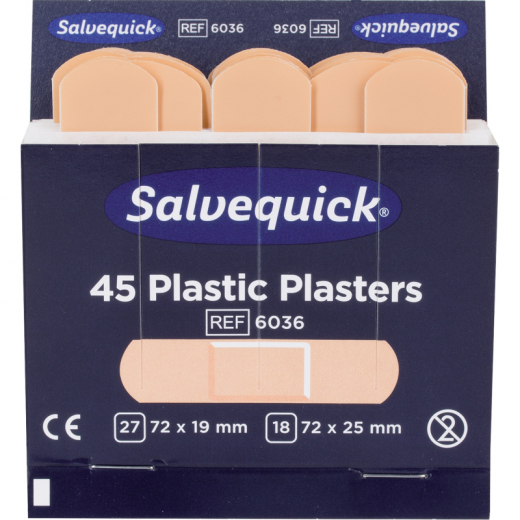 Salvequick Pflasterstrip Refill 6036 45 St./Pack., - 605789