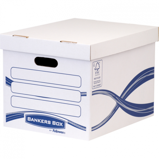 Bankers Box Archivschachtel Basic 4460801 317x287x384mm ws/bl,