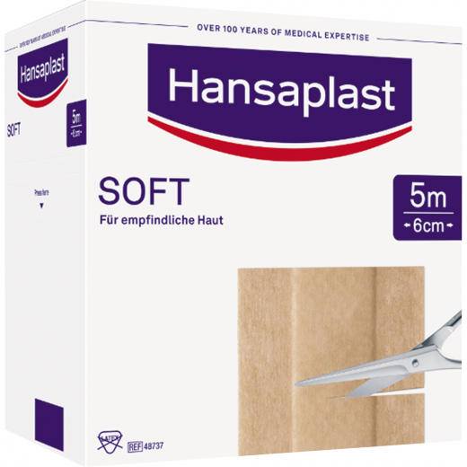 Hansaplast Heftpflaster SOFT 1009284 6cmx5m, - 191033000