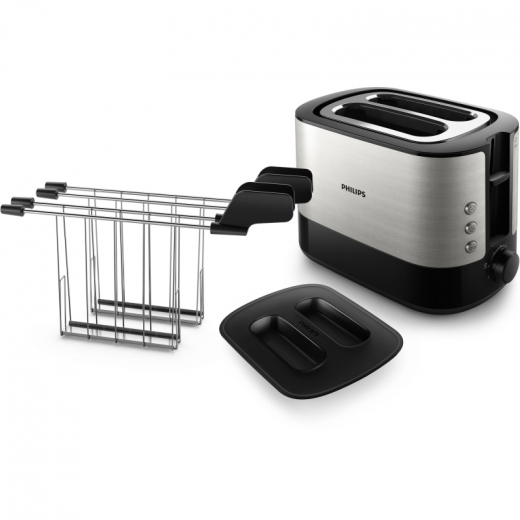 Philips Toaster Viva Collection HD2639/90 Edelstahl/sw,