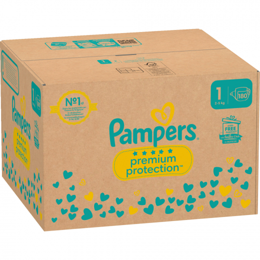 Pampers Windel Premium Protection 40705513 Gr.1 Newborn 180St., - 194010500