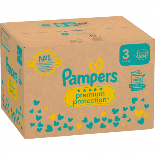 Pampers Windel Premium Protection 40705575 Gr.3 Midi 204St., - 194010700