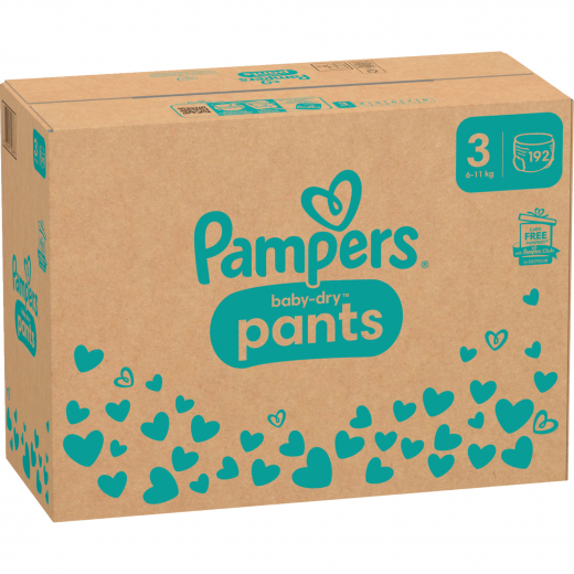 Pampers Pants Baby Dry 40710678 Gr.3 Midi 192St., - 194011600