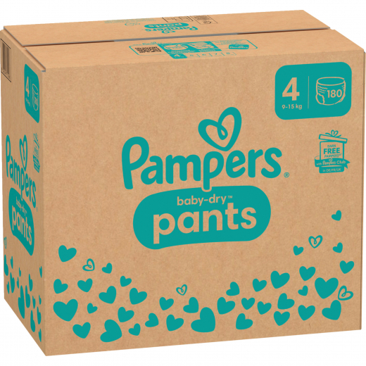 Pampers Pants Baby Dry 40711408 Gr.4 Maxi 180St., - 194011700