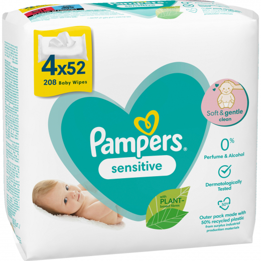 Pampers Feuchttuch Sensitive 81687197 4x52St., - 194012100