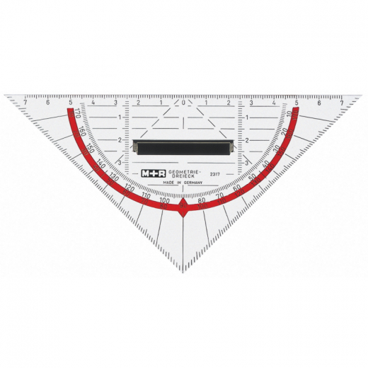 M+R Zeichendreieck 23180100 16cm Skala rot,