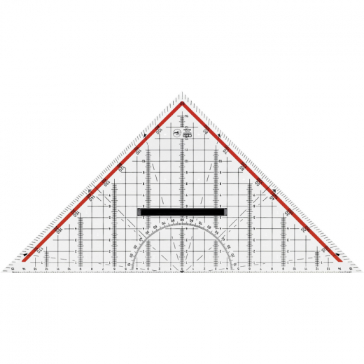 M+R Zeichendreieck 23320100 32cm Skala rot,