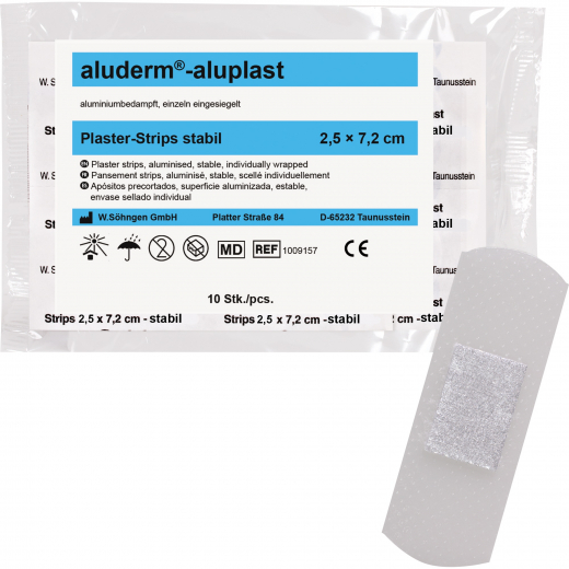 aluderm Pflaster aluplast Strips 1009157 2,5x7,2cm 10 St./Pack., - 195079000