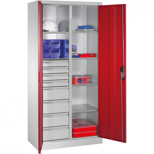 C+P Werkzeugschrank 8921305S10049 6Bd. 8Sch. 1950x930x500mm lgr/rrt, - 820024330