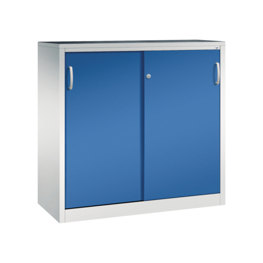 C+P Schwerlastschrank 2057092S10009 Schiebetür 1200x1200x500mm lgr/ebl,