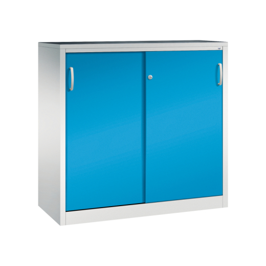 C+P Schwerlastschrank 2057092S10013 Schiebetür 1200x1200x500mm lgr/lbl,