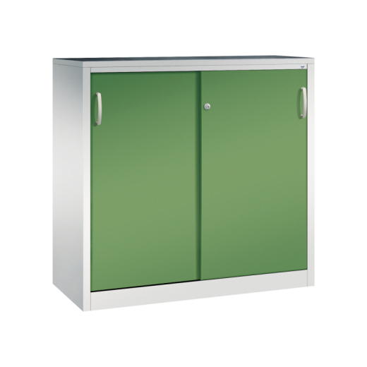 C+P Schwerlastschrank 2057092S10010 Schiebetür 1200x1200x500mm lgr/rgn,