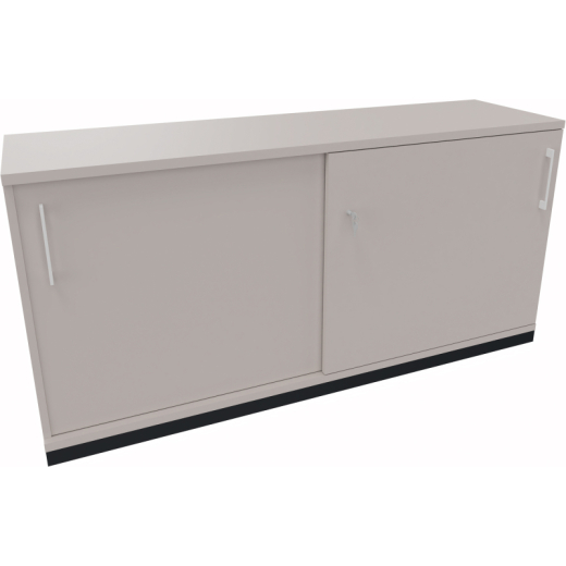 Schiebetürenschrank 2OH B1600xT442xH781mm si/Lichtgrau, - 820112581