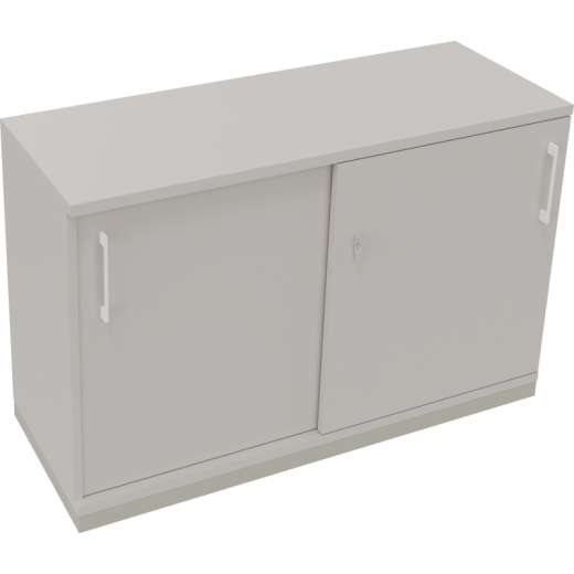 Schiebetürenschrank 2OH B1200xT442xH781mm si/Lichtgrau,