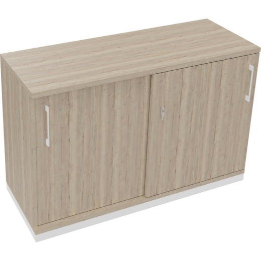 Schiebetürenschrank 2OH B1200xT442xH781mm ws/Eiche Natur, - 820119471