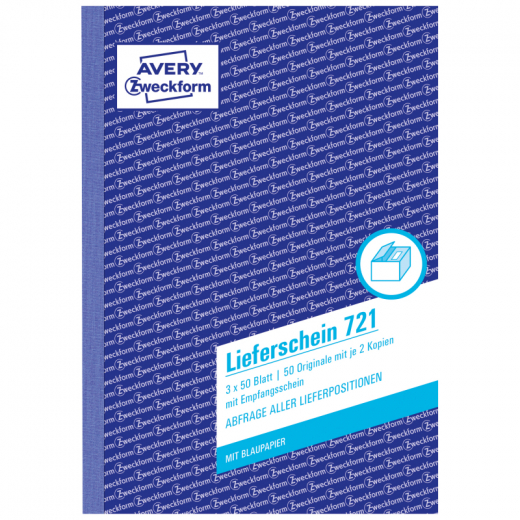 Avery Zweckform Lieferschein 721 DIN A5 3x50Blatt, - ZWE721