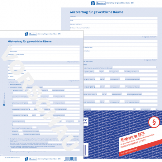 Avery Zweckform Mietvertrag 2874 A4 6seitig 5 St./Pack., - 114027700