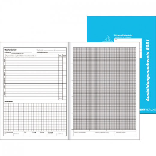 RNK Ausbildungsnachweis 5051 DIN A4 30Bl. 1/2Jahr, - 33612617