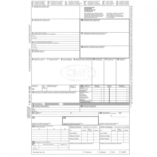 RNK Frachtbrief CMR 2100 DIN A4 4teilig SD, - RNK2100